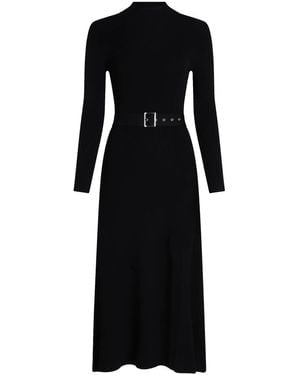 Karl Lagerfeld ベルテッド ニットドレス - ブラック