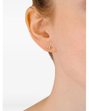 Anzie Puce D'Oreille Icon Evil Eye En 14Ct À Diamant - Natural