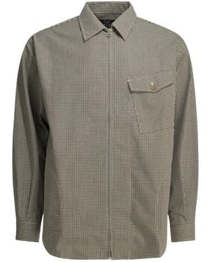 Comme des Garçons Gingham-Pattern Zip-Up Overshirt - Grey