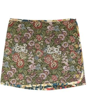 FARM Rio Arabesque Quilted Reversible Mini Skirt - Metallic