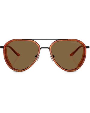 Emporio Armani トータスシェル サングラス - ブラウン