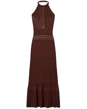 Twinset Crochet-Knit Dress - Purple