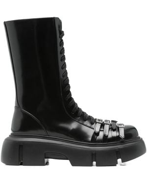 Simone Rocha Tracker Lace-Up Platform Boots - Black