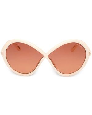 Tom Ford Oval-Frame Full-Rim Sunglasses - Pink