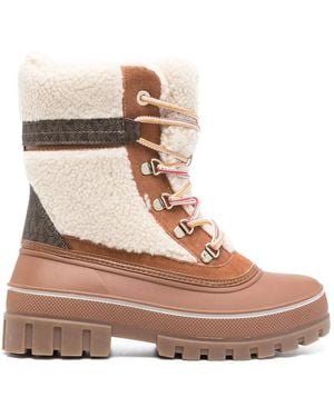MICHAEL Michael Kors Ozzie Faux-Shearling Trim Boots - Brown