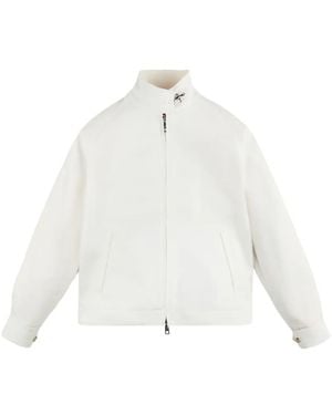 Fay Gancio-Detail Bomber Jacket - Blanc