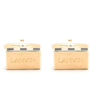 Lanvin Manschettenknöpfe Mit Logo-Gravur - Natur