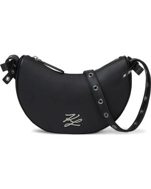 KARL LAGERFELD K/Autograph Bow Crossbody Bag - Black
