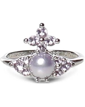 Vivienne Westwood Orb Crystal-Embellished Ring - White