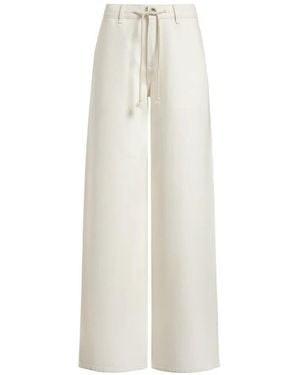 12 STOREEZ Vaqueros Anchos Con Cordones - Blanco