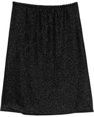 Jil Sander Elasticated Midi Skirt - Black