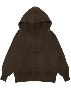 TAIGA TAKAHASHI Lot.620 Snap-Button Hoodie - Brown