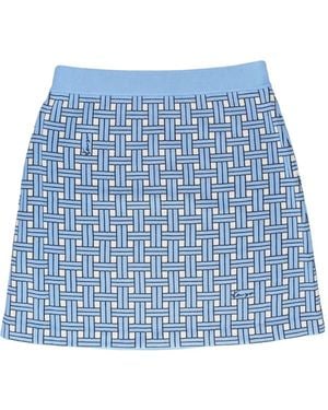 KENZO Weave Woven-Patterned Mini Skirt - Blue