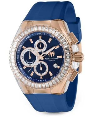 TechnoMarine Cruise Crystal-Embellished 45Mm Watch - Blue