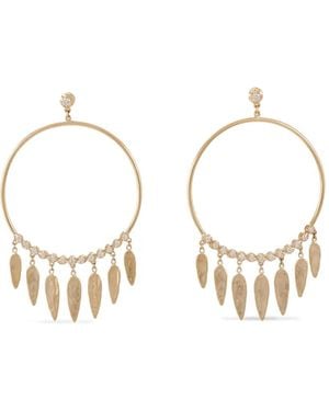 Jacquie Aiche 14K Hoop Diamond Earrings - Metallic