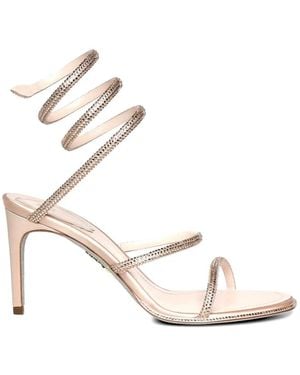 Rene Caovilla Cleo Embellished Wrap Sandals - White