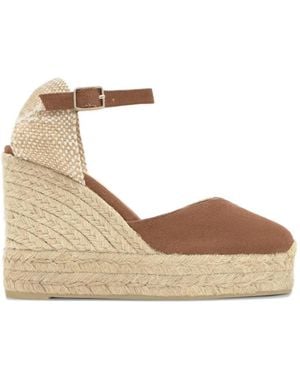 Castañer Buckle-Fastening Wedge Espadrilles - Natural