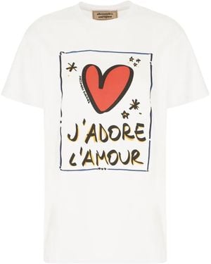ALESSANDRO ENRIQUEZ Heart-Print Graphic T-Shirt - White