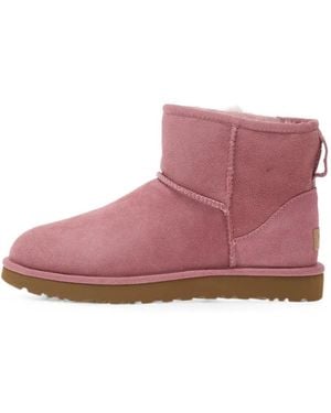 UGG Classic Mini Ii Shearling-Lined Suede Ankle Boots - Purple
