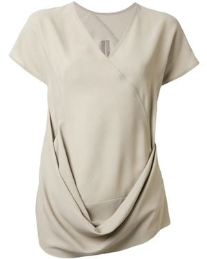 Rick Owens Short Sleeve Draped Blouse - Multicolour