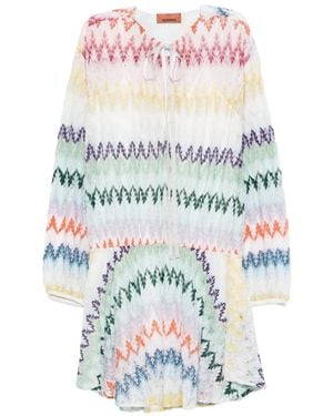 Missoni Zig-Zag Mini Dress - White