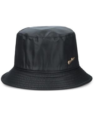 Borsalino Logo-Plaque Bucket Hat - Black