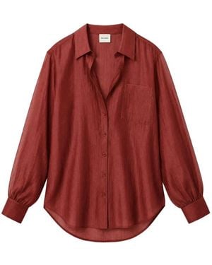 Reformation Eli Oversized-Fit Shirt - Red