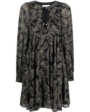 MICHAEL Michael Kors ペイズリー ロングスリーブ ドレス - グレー