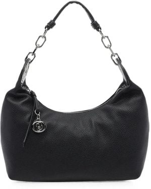 Liu Jo Logo-Plaque Chain-Link Tote Bag - Black