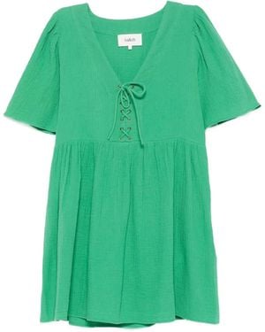 Ba&sh Robe Courte À Détail De Laçage - Vert