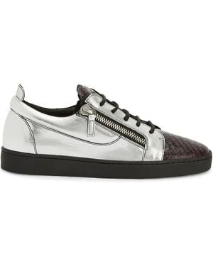 Giuseppe Zanotti Frankie Double-Zip Low-To Trainers - Metallic