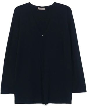 D.exterior Fine-Knit Cardigan - Blue