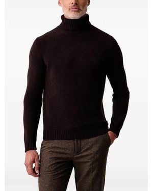 Joop! Roll-Neck Ribbed-Trim Jumper - Black