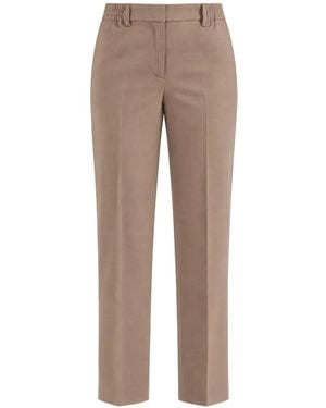 Seventy Elasticated-Waist Cropped Trousers - Natural