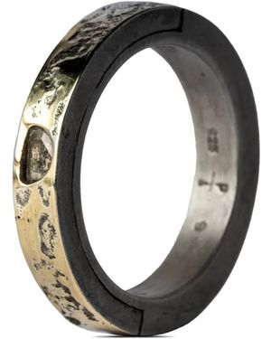 Parts Of 4 18Kt-Plated Sistema Diamond Sterling- Ring - Black