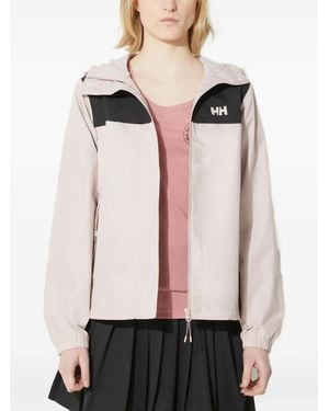 Helly Hansen Vancouver Colorblock Hooded Rain Jacket - Pink