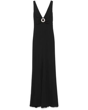 Nissa Bow-Detailed Maxi Dress - Black