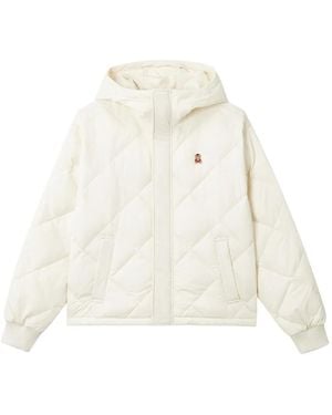 Chocoolate Quilted Hooded Jacket - White