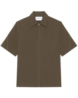 Givenchy Couture Seam Zipped Shirt - Brown