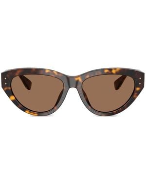 Dolce & Gabbana Geometric-Frame Sunglasses - Brown