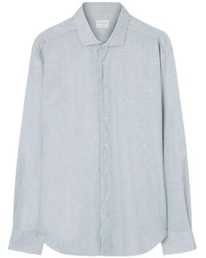 Xacus Slub-Texture Shirt - Blue