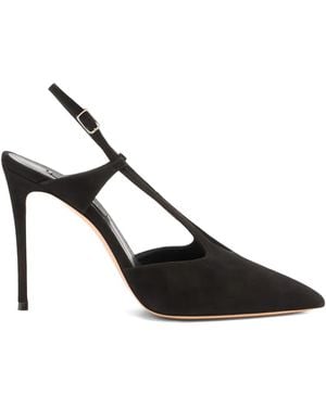 Casadei 100Mm Julia Camoscio Court Shoes - Black