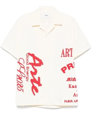 Arte' プリント シャツ - ホワイト
