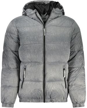 Guess Reflective Quilted Puffer Jacket - Gray