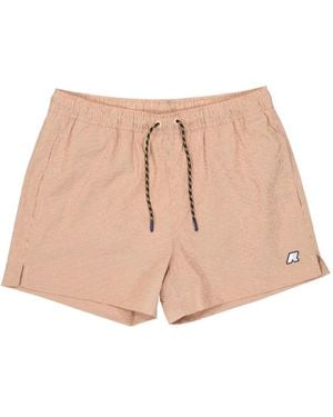 K-Way Loiret Striped Swim Shorts - Natural