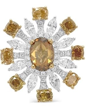 HYT Jewelry 18Kt Geel- En Witgouden Ring Met Diamant