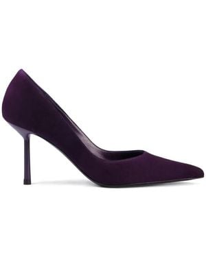 Le Silla Bella Calf Suede Pumps - Purple
