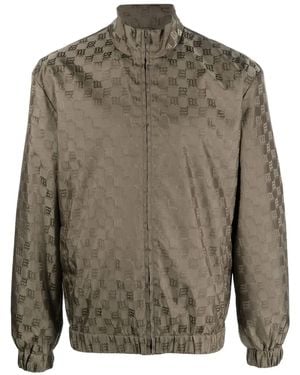 MISBHV Monogram-Pattern Track Jacket - Grey