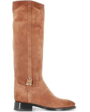 Santoni Buckle Boots - Brown