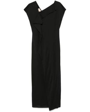 Plan C Cotton Maxi Dress - Black